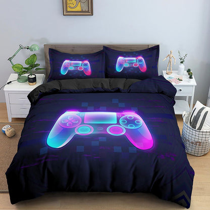 Nouvelle parure de lit Gamepad avec housse de couette Queen Size Creative