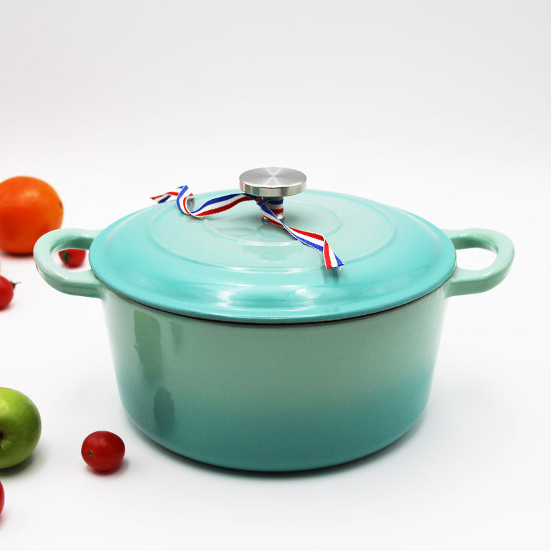 Export LINTORE cast iron enamel pot 23cm healthy uncoated stew pot Mummy pot soup health pot