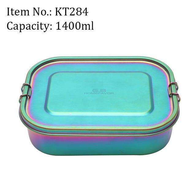 G.a HOMEFAVOR Custom Lunch Box For Kids Food Container Bento Box 304 Top Grade Stainless Steel Storage Thermal Metal Box Stock