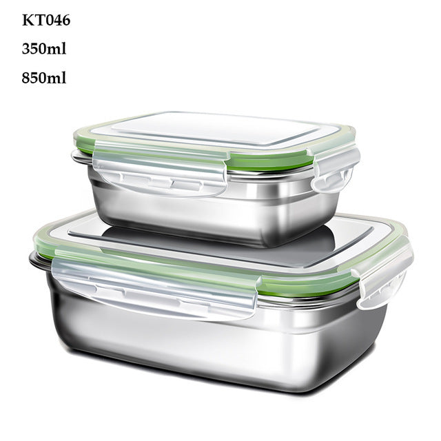 G.a HOMEFAVOR Custom Lunch Box For Kids Food Container Bento Box 304 Top Grade Stainless Steel Storage Thermal Metal Box Stock