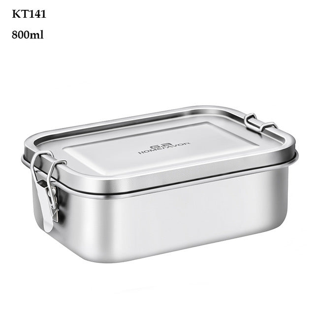 G.a HOMEFAVOR Custom Lunch Box For Kids Food Container Bento Box 304 Top Grade Stainless Steel Storage Thermal Metal Box Stock