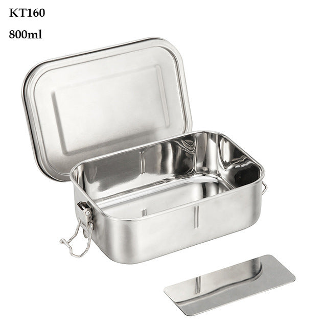 G.a HOMEFAVOR Custom Lunch Box For Kids Food Container Bento Box 304 Top Grade Stainless Steel Storage Thermal Metal Box Stock