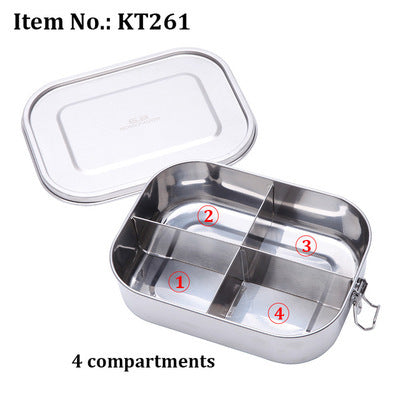 G.a HOMEFAVOR Custom Lunch Box For Kids Food Container Bento Box 304 Top Grade Stainless Steel Storage Thermal Metal Box Stock