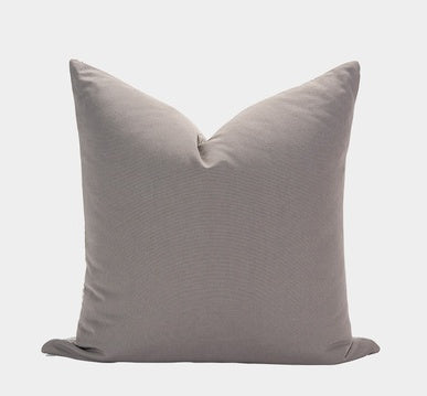 Almohada Beige Cuadrada Cojines Costura Cuero Blanco