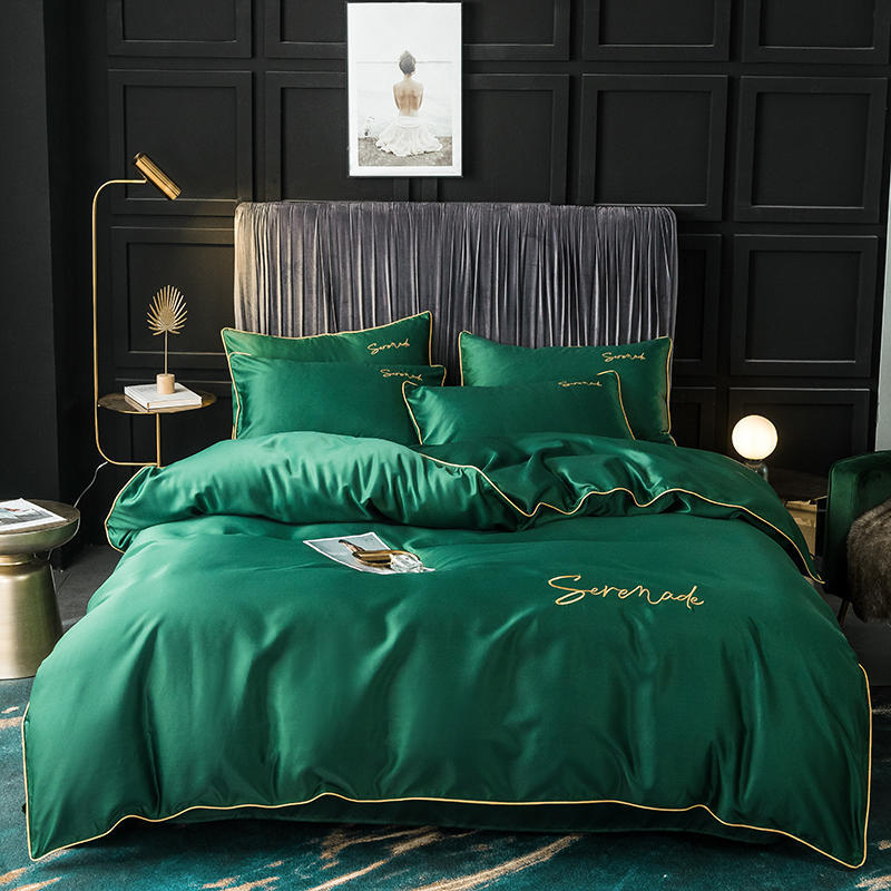 New Serenade Washed Silk Four-Piece Bedding Set Of Four-Piece Bed Linen