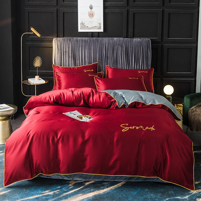 New Serenade Washed Silk Four-Piece Bedding Set Of Four-Piece Bed Linen