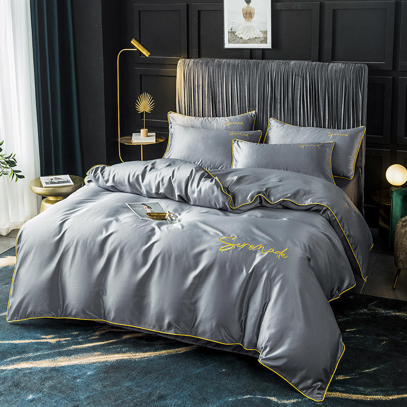 New Serenade Washed Silk Four-Piece Bedding Set Of Four-Piece Bed Linen