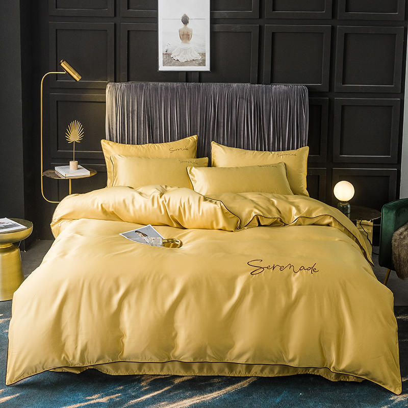 New Serenade Washed Silk Four-Piece Bedding Set Of Four-Piece Bed Linen