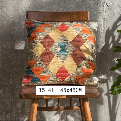 Nordic Pillow Hard Wool Pakistan Imported Handmade Bohemian Retro Pillow