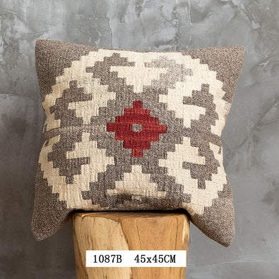 Nordic Pillow Hard Wool Pakistan Imported Handmade Bohemian Retro Pillow