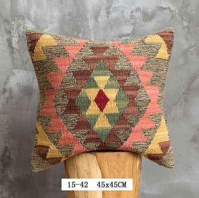 Nordic Pillow Hard Wool Pakistan Imported Handmade Bohemian Retro Pillow