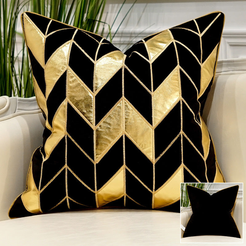 Embroidered Throw Pillow for Modern Light Luxury Sofa