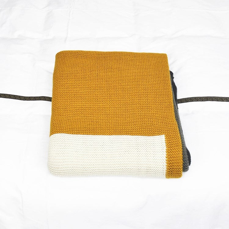 Bohemian Style Knitted Blanket Office Lunch Break Sofa Blanket