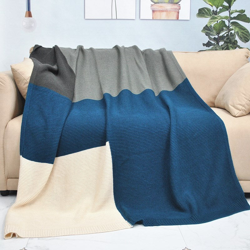 Bohemian Style Knitted Blanket Office Lunch Break Sofa Blanket