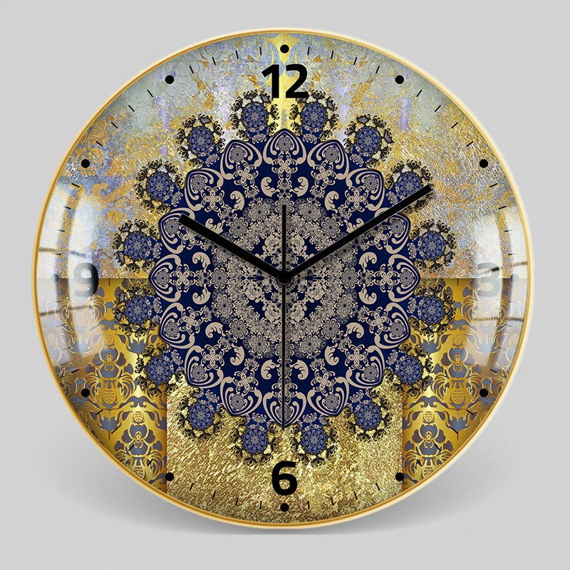 Horloge murale décorative nordique marocaine en verre de style ethnique à motif bohème