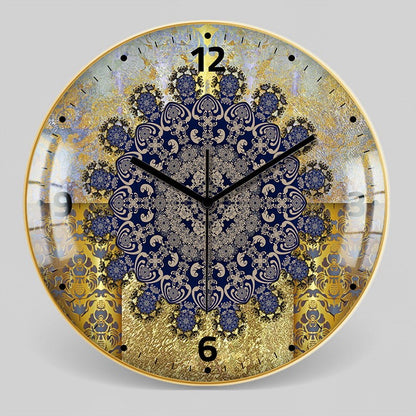 Horloge murale décorative nordique marocaine en verre de style ethnique à motif bohème