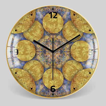 Horloge murale décorative nordique marocaine en verre de style ethnique à motif bohème