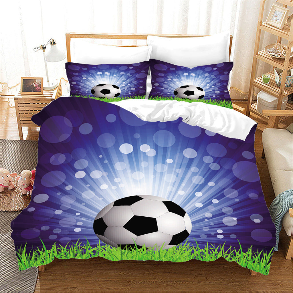 Sports Football Series Three-piece Bed