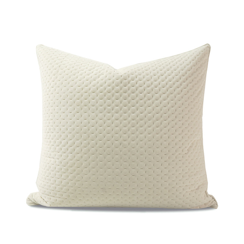 Coussin de chevet en flanelle avec passepoil blanc laiteux, coussin de canapé, oreiller carré pour chambre d'enfant