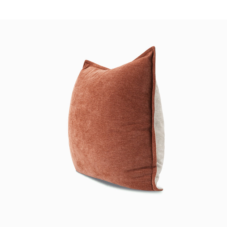 Orange Coffee Color Collision Color Imitation Cashmere Cushion For Leaning On