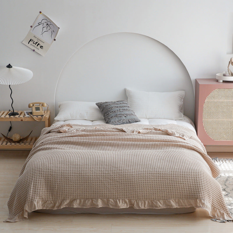 Couvertures à carreaux gaufrés du Japon pour lit, canapé, jeté de lit, serviette en fil de coton, couverture pour enfants et adultes, couvre-lit d'été climatisé