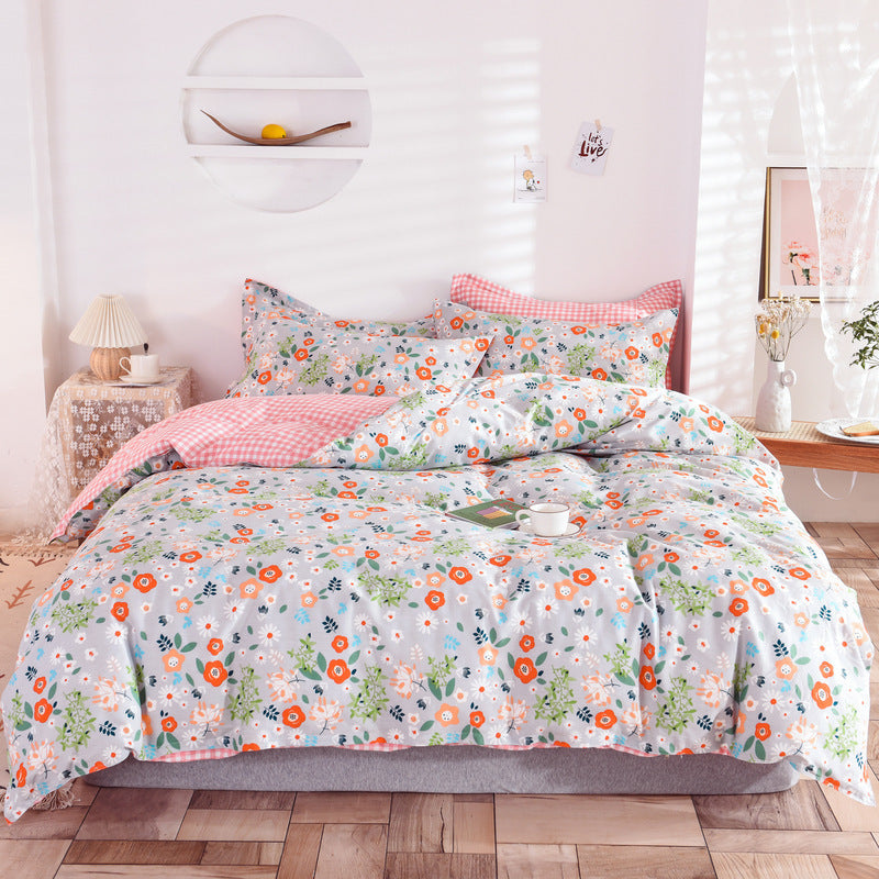 Student Dormitory Three-Piece Duvet Cover, Bed Linen And Bedding