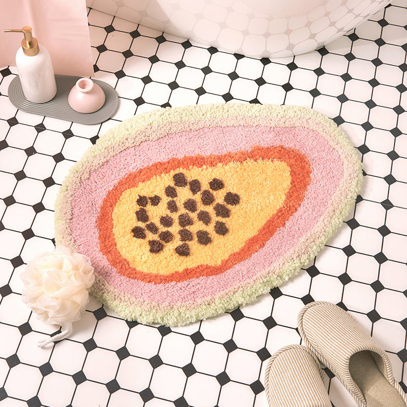 Papaya bathroom mat