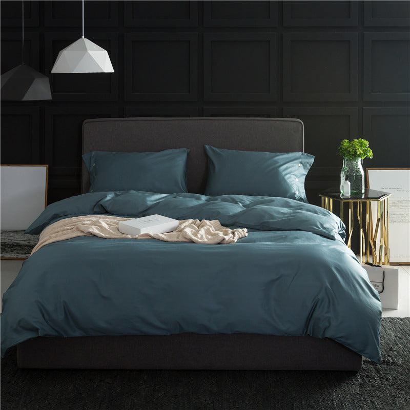 Pure color four-piece bedding