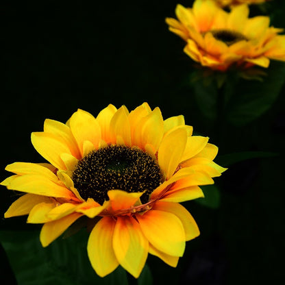 Lámparas solares LED con forma de girasol, luces decorativas