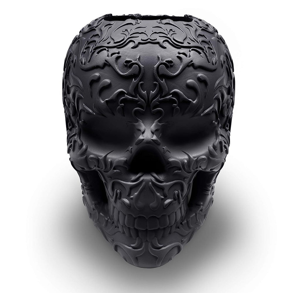 Halloween Atmosphere Decoration Black Skull Resin Craft Ornament