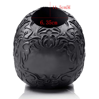 Halloween Atmosphere Decoration Black Skull Resin Craft Ornament