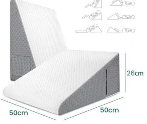 Cojín triangular de esponja para apoyar la espalda, cojín para la cabecera, soporte para la cintura, almohada inclinada para posición semiacostada