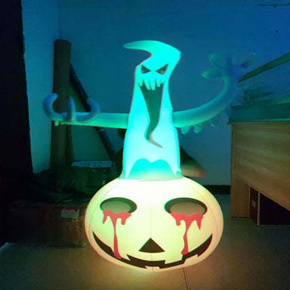 Halloween Inflatable Pumpkin Ghost Decorations Color Light