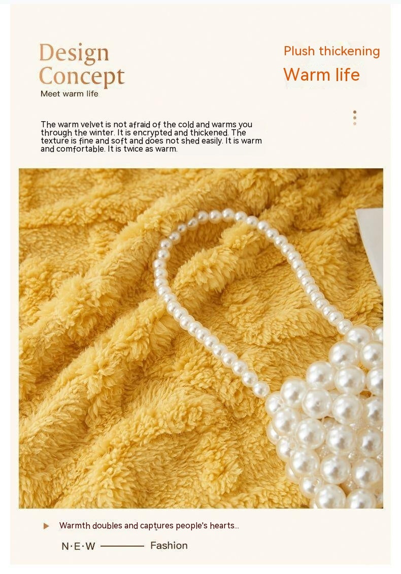 Serviette de canapé en peluche d'hiver, couverture épaisse tout compris