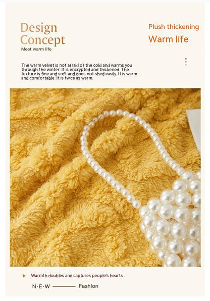 Serviette de canapé en peluche d'hiver, couverture épaisse tout compris