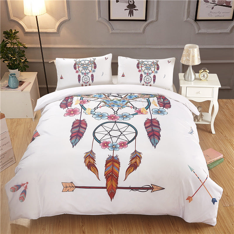 Three-piece digital printing duvet cover