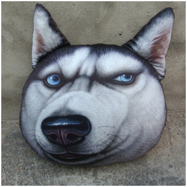 Husky personality creative 3D printing cartoon husky doge pillow cushion pillow