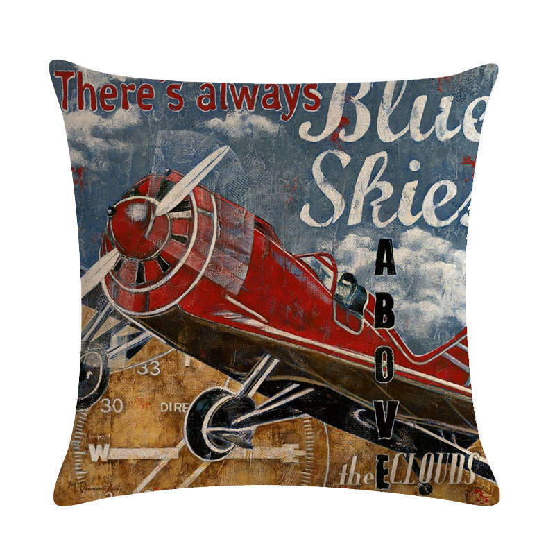 Home Retro Movie Subtitles Sofa Office Linen Pillowcase