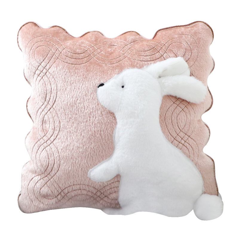 Cute plush sofa pillow