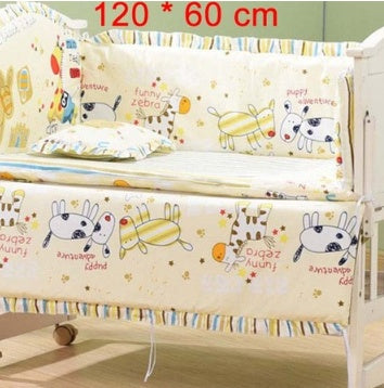 Five-piece cotton baby bed set