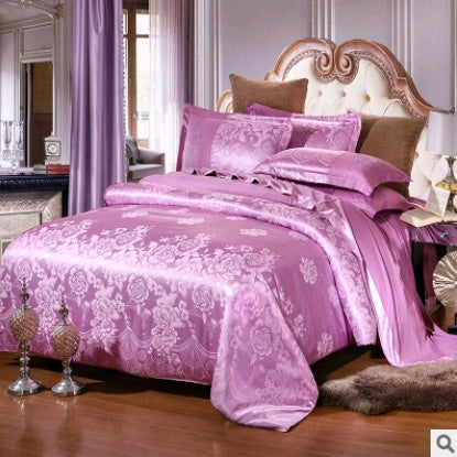 Parure de lit européenne de luxe en satin jacquard modal coton Tencel