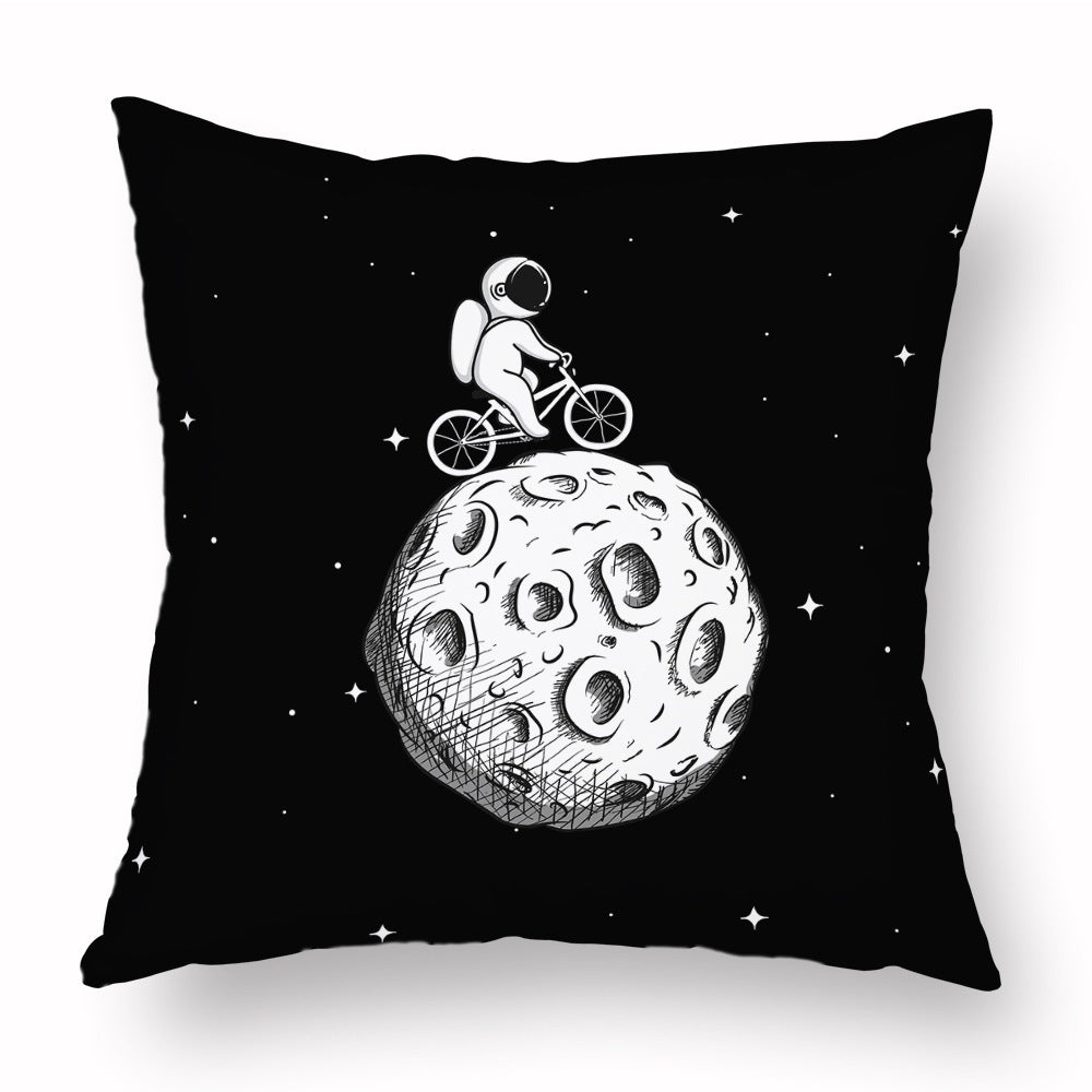 Cartoon Astronaut Short Plush Pillowcase