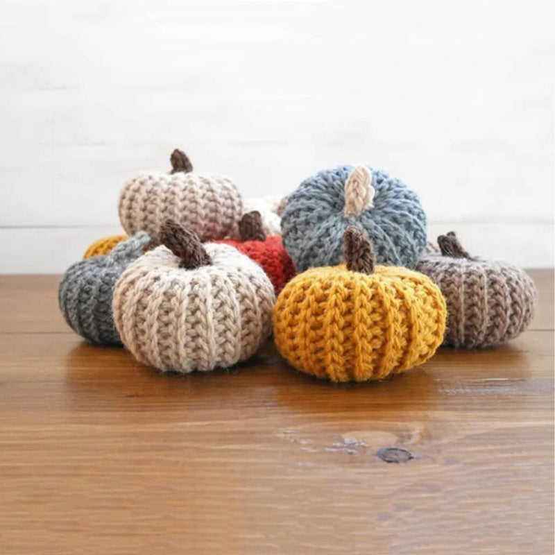 Halloween Props Hand-crocheted Pumpkin Small Ornaments Cartoon Doll