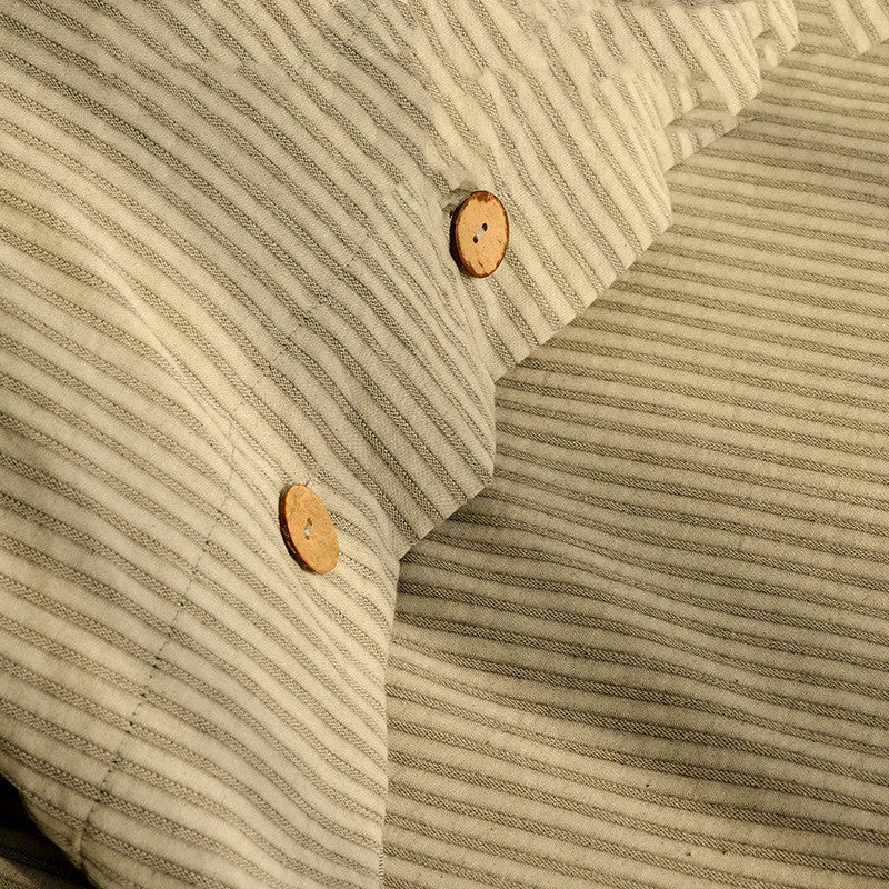 Juego de cama de algodón de cuatro piezas, ropa de cama textil para el hogar