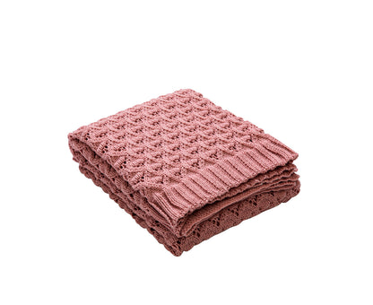 Textile Nordic Ins Diamond Hole Knitted Blanket Sofa Soft Decoration Home Matching Blanket