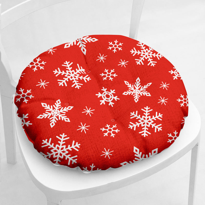 Cotton-filled Thickened Cotton And Linen Printing Chair Cushion