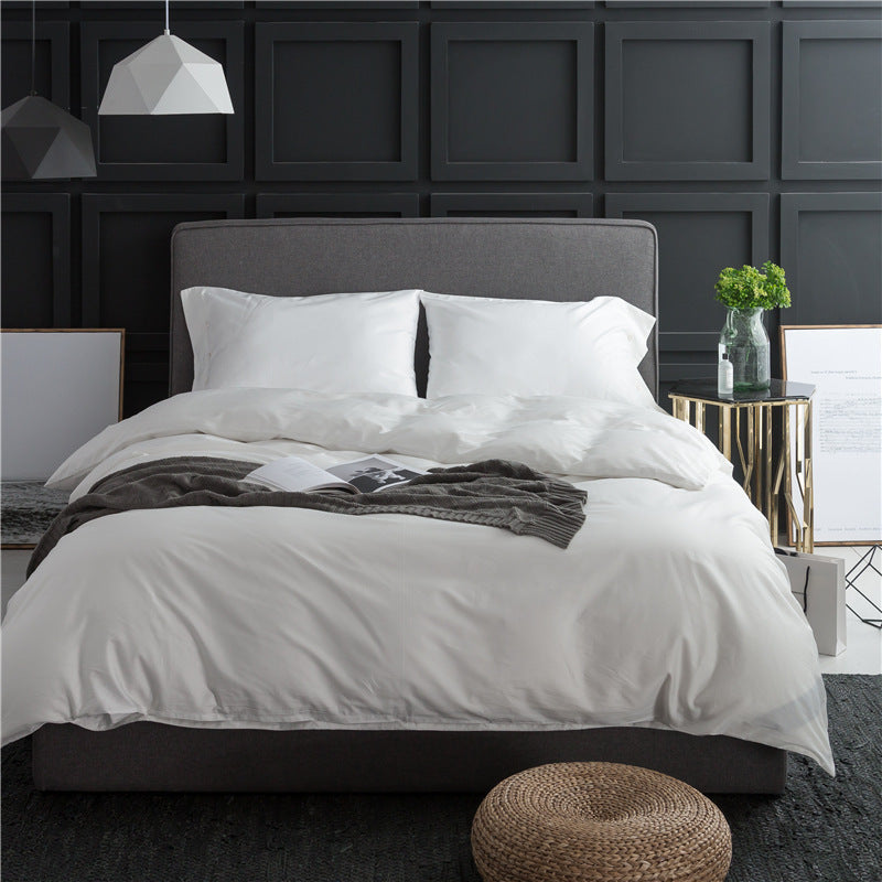 Pure color four-piece bedding