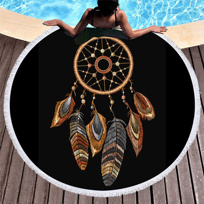 European And American Style Microfiber Round Beach Towel