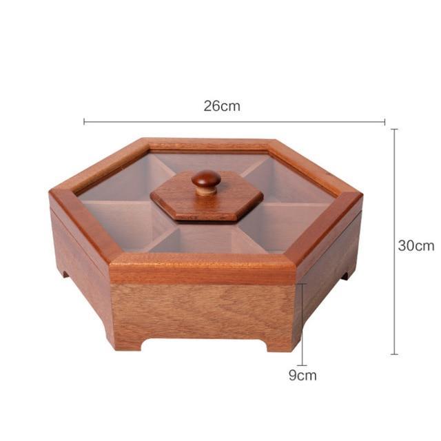 Tray nut Storage  Divided Grid With Lid Dried Fruit Box