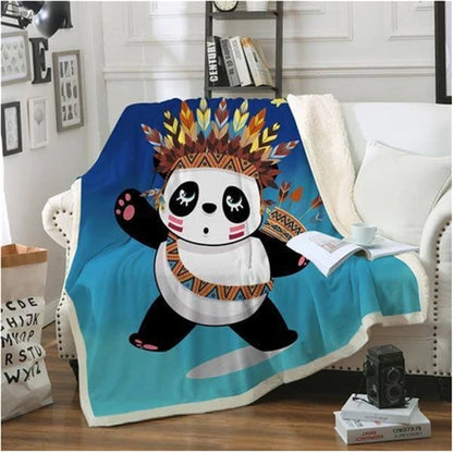 Panda series flannel blanket